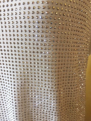 Joseph Ribkoff NWT White Tunic Top Dress Sparkles 8 Crystals Shimmer Pailettes