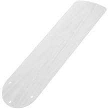 NUOBESTY Single Ceiling Fan Blade Replacement 21 Inch Plastic Fan Leaf with Wood Grain Texture, Waterproof Parts for Indoor Outdoor Home, Fits Standard Arms White 1 Pc