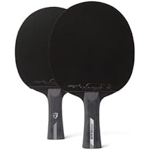 Killerspin SVR 2U Black Paddle Set of 2 Rackets with 4 Balls and Foam Protective Paddle Storage Case