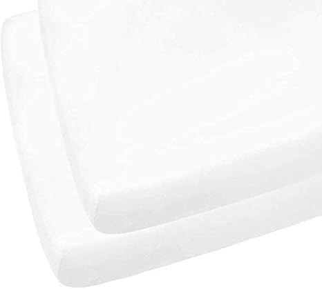 DTEX HOMES 2 x Cot Bed Sheets Super Soft Breathable Polycotton Fitted Sheet 140 x 70 cm - White