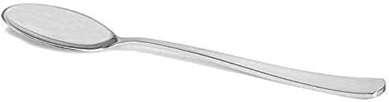 Kaya Shiny Metallic Silver Plastic Disposable Spoons (24 Count) - Elegant & Sturdy Cutlery for Upscale Events, Perfect for Weddings, Parties, Receptions