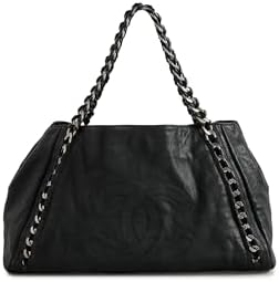 WHAT GOES AROUND  AROUND Womens Pre-Loved Chanel Black Calfskin Modern Chain Tote