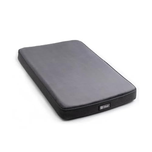 Diggs Snooz Memory Foam Dog Bed - Ideally Sized Revol Dog Crate Pad - Premium Orthopedic Pet Bed for Crate or Home - Dark Grey, Medium