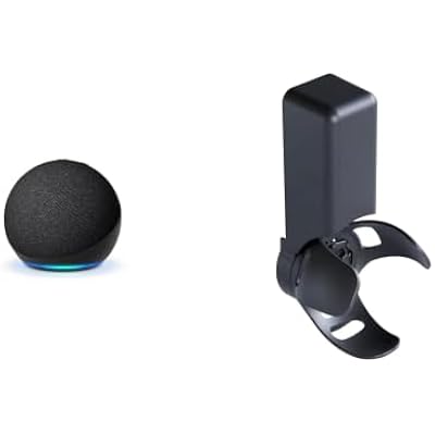 Echo Dot Bundle: Include Echo Dot, Charcoal and Made for Amazon Outlet Hanger, Charcoal.