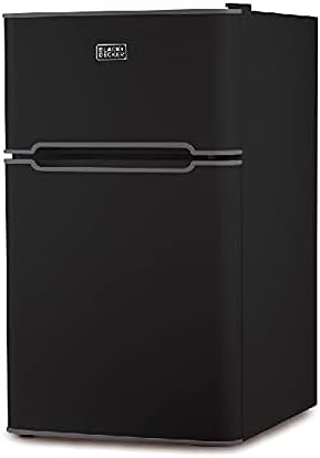 BLACK+DECKER 3.1 Cu. Ft. Compact Two Door Refrigerator, BCRDK32B, Black
