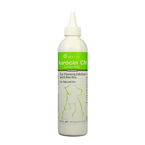 Vet One Aurocin CM - Ear Cleanser wAloe Cucumber Melon Scent 8 oz