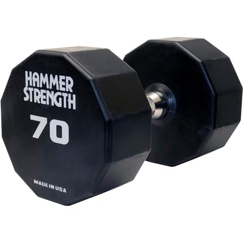 Hammer Strength 12 Sided Urethane Dumbbell 70Lb 1 Dumbbell