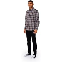 Royal Enfield Lt Flannel Shirt for Men 100% Cotton Button Down Plaid Shirts Long Sleeves Checkered Relaxed Fit Men's Shirt