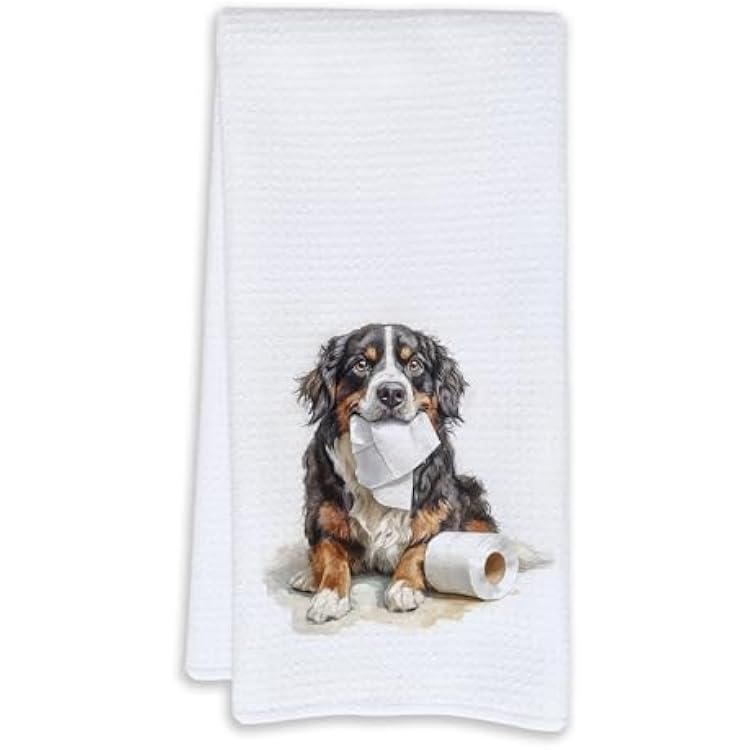 Cabana Bro Funny Bernese Mountain Bathroom Hand Towels, Bernese Mountain Dog Gifts for Women Dog Lovers Decorative Hand Towels for Bathroom Decor, Funny Berner Kitchen Dish Towels, 16x24 Inch