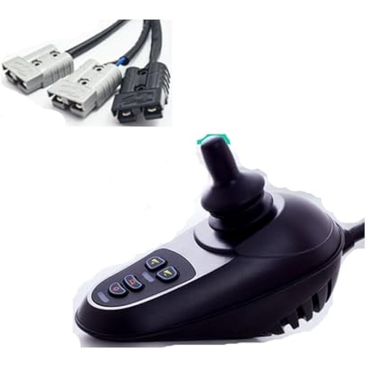 Electric Wheelchair Joystick Controller, 24V DC LED Command Joystick Controller 6 Keys for Electric Wheelchair Waterproof, Electric Wheelchair Controller Accessory(Motor Plug No. 4)