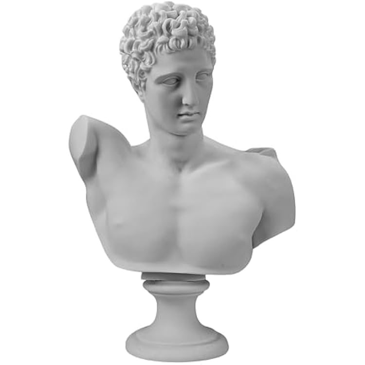 God Hermes Bust Head Greek Statue Sculpture Cast Marble Museum Copy