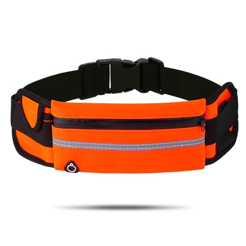 isinwheel Fanny Pack for Men Women, Small Running Belt, Phone Holder for Running, Flip Beltwaist Bag for Workout,Money Belt for Men Women Orange