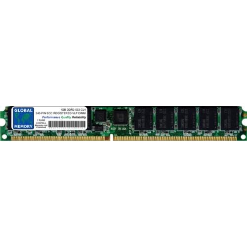 1GB DDR2 533MHz PC2-4200 240-PIN ECC Registered VLP DIMM Memory RAM for ServersWORKSTATIONSMOTHERBOARDS 1 Rank