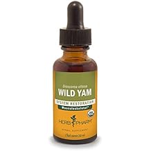 Herb Pharm Certified Organic Wild Yam Liquid Extract Drops for Musculoskeletal System Support, 1 Oz