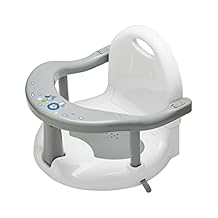 Foldable Baby Bathtub Seat, Non-Slip Infants Bath Chair, Cute Shape Shower Chairs for Tub Sitting up, Surround Bathroom Seats for Newborn Infant 6-18 Months (Baby Grey)