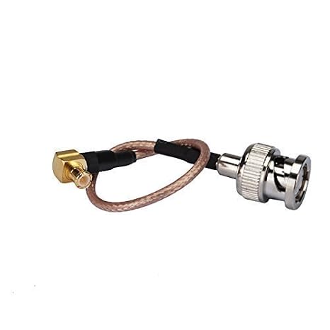 RF coaxial Coax Cable Assembly BNC Male to MCX Male Right Angle 12''
