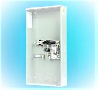 SIEMENS 48104-02GP Meter Socket, RINGLESS Type, 320 AMP Continuous, 400 AMP MAX, Outdoor Enclosure NEMA Type 3R, Painted G90 Steel, 1 Phase, 3 Wire, 600 VAC, 4 JAW, HQ Clam JAW Lever Bypass MET
