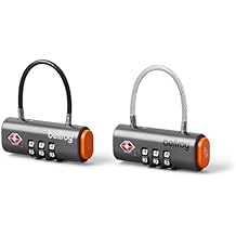 Bellroy Travel Lock Duo (Set of 2 TSA Luggage Locks with Flexible Fit and Combination Function) - Graphite