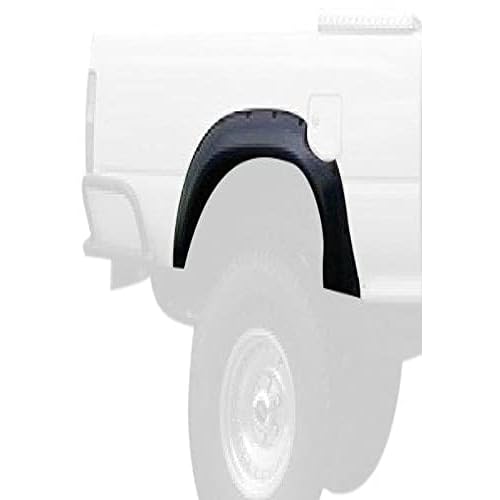 Bushwacker Cutout PocketRivet Style Rear Fender Flares | 2-Piece Set, Black, Smooth Finish | 31020-11 | Fits 1989-1995 Toyota Pickup
