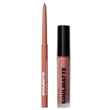 MORPHE Soulmatte Lip Duo - Lip Liner (0.007 oz) & Matte Lipstick (0.13 fl oz) with Vitamin E & Nourishing Oils for Bold, Long-Wear Color & Definition - Whipped