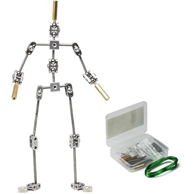 Diy Studio Stop Motion Armature Kits | Metal Puppet Figure for Character Design Creation | Not-Ready Studio Armature Kits Very Easy to Assemble for Stop Motion Animation or Just Fun | 200 mm Tall
