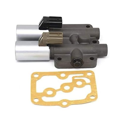 28250-P6H-024 Transmission Dual Linear Solenoid Compatible with Honda Accord Odyssey Acura CL TL MDX Pilot Prelude 28250P6H024 with 1PCS Gasket and 3PCS O-Rings