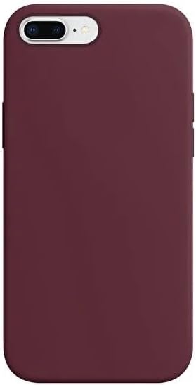 iPhone 7 Plus / 8 Plus ile Uyumlu İçi Kadife Lansman Silikon Kılıf – Kamera Korumalı, Darbe Emici, Premium Yumuşak Kapak Bordo