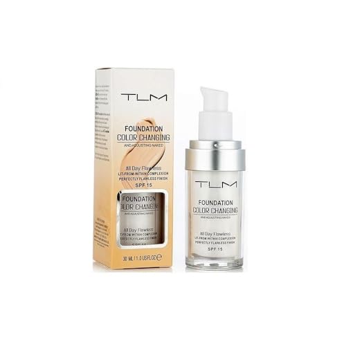 Color Changing Foundation, Moisturizing Warm Skin Flawless Full Coverage Face Foundation Makeup for All Skin. 1pcs