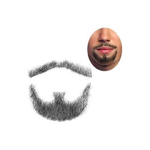 Fake Man Mustache Word Simulation Of real Human Hair Makeup Facial Hair Wig Goatee only