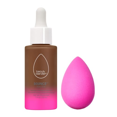 Beautyblender 12-Hour Always on Radiant Skin Tint Deep 4 & Original Pink Beauty Blender Makeup Sponge Bundle