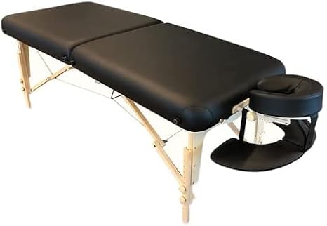 BodyMed Portable Massage Table with Face Cradle, PU Cover, 3"" Multi-Layered Foam System with Memory Foam, Easy Setup, 450lb Weight Capacity