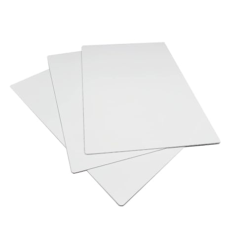 Aluminum Sheet Metal Sublimation Blanks Aluminum Sheet Plate Board for Sublimation Heat Transfer Printing Glossy White 0.22mm Thickness (8 in x 12 in, 20)