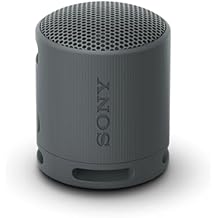 Sony SRS-XB100 Wireless Bluetooth Portable Lightweight Super-Compact Travel Speaker, Durable IP67 Waterproof &amp;amp; Dustproof Shower Speaker, 16 Hour Battery, Versatile Strap, Hands-free Calling, Black