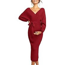 Chang Yun Maternity Nursing Dress Sweater Dress for Women Wedding Guest Dress Baby Shower Maternity Photoshoot Outfits