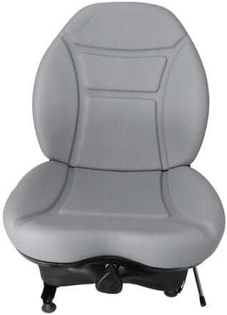 Seat Assembly - Mechanical Suspension Vinyl Gray fits New Holland fits John Deere 320 240 fits Case 420 430 450 fits Caterpillar fits Bobcat S160 753 773 S175 S185 fits Gehl fits Mustang fits Daewoo
