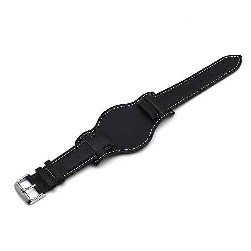 Leather Watch Strap Bund 18mm 20mm 22mm Military Mens Leather Cuff Watchband, KZBUND01-1