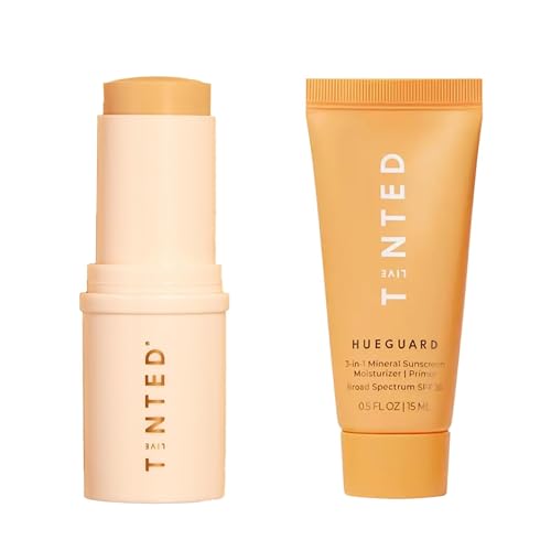 Live Tinted Superhue Hyperpigmentation Serum Stick - Balm-to-Serum Stick For Face & Body & Hueguard: 3-in-1 Mineral Sunscreen, Moisturizer, Primer for Face and Body - Travel Sized - SPF 30