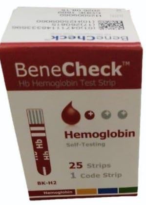 Uni Hemoglobin Strips ONLY x 25. Will only work with the Benecheck Uni Meter