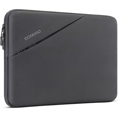 DOMISO 17.3 inch Laptop Sleeve Bag Shockproof Protective Carrying Case Water-Resistant Handbag with Accessory Pocket Compatible with HPDell,Black