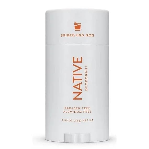 Native Deodorant | Natural Deodorant for Women and Men, Seasonal Scents, Aluminum Free with Baking Soda, Probiotics, Coconut Oil and Shea Butter (Spiked Eggnog)