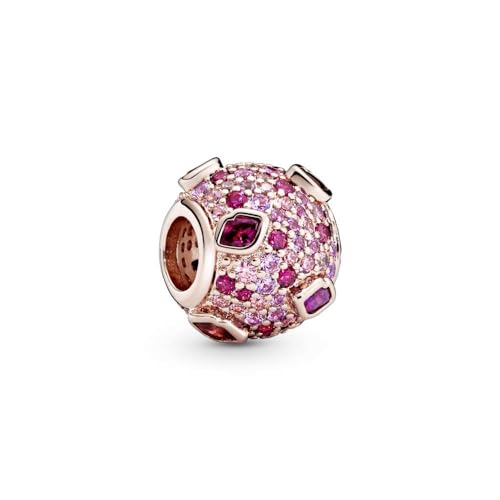 Pandora Kiss Rose Charm with Red Cubic Zirconia