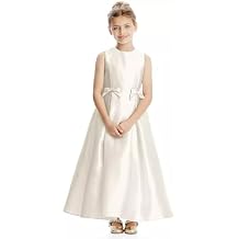 Flower Girl Dresses for Wedding Satin Bow Formal Girls Dress Princess Pageant Gowns Toddler Communion Gown for Girls