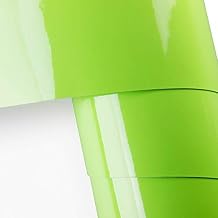 HOHOFILM Ultra Gloss Apple Green Vinyl Wrap Film for Car Paint Protection Anti-Scratch Strechable Vinyl with Air Release Technology Adhesive Film 3ft x 5ft