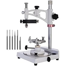 Dental Lab Surveyor Visualizer with 7 Tips Fully Adjustable Technician Equipment Square Base Observation Instrument