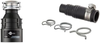 InSinkErator Garbage Disposal, Badger 1, 13 HP Continuous Feed & DWC-00 Dishwasher Connector Kit, Black