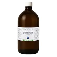 Methylene Blue 5% Solution 33.8 Fl Oz - 1000 ml | Ultra High Purity | USP Pharma Grade Ingredients - Third-Party Tested | Formaldehyde Free | Glass Bottle | Heiltropfen