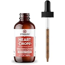 Strauss Naturals Heart Drops Natural Mistletoe & Aged Garlic Extract Heart Health Supplement Helps Maintain Healthy Cardiovascular System Vegan & Non-GMO 100 ml Bottle