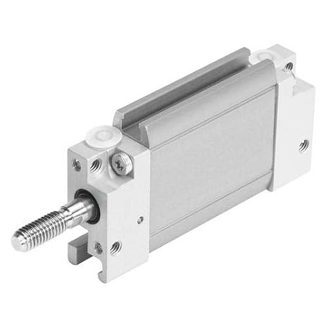 Festo Dzf-12-10-a-p-a 1.6-10 Bar Operating Pressure, 10 Mm Stroke, 12 Mm Piston Diameter, 161224, Double-acting, Dzf Series, Elastic Cushioning Rings/pads At Both Ends, Flat Cylinder, M5 Pneumatic Con