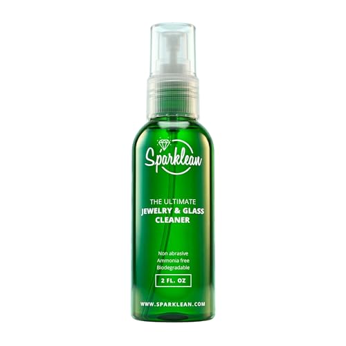SPARKLEAN Jewelry Cleaner Spray 2oz | Safe on Gold, Silver, Diamonds, Pearls | Ring Cleaner Solution  Anti-Fog Eyeglass Kit for Swiss Watches | Ammonia-Free, Made in USA Since 2000