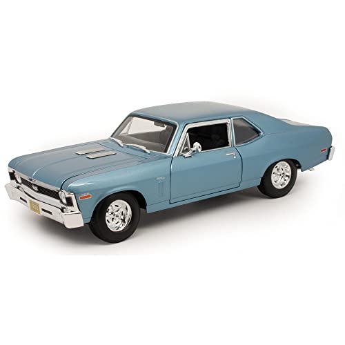 1970 Chevy Nova SS Coupe, Blue - Maisto 31132 - 118 scale diecast model car by Maisto